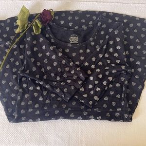 Black dress with silver hearts